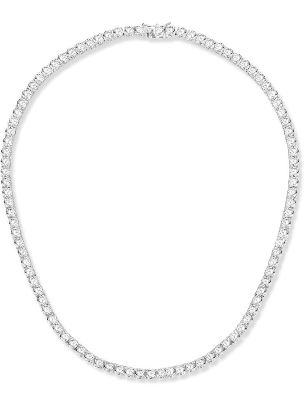 Classic 4mm CZ Tennis Necklace in 18K Gold Plated - Adjustable 16-24 Inches